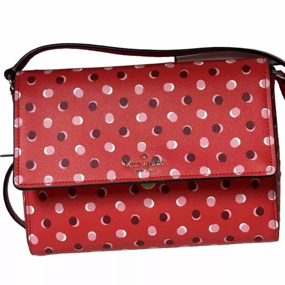 Kate Spade New York Laurel Way Fiesta Dot Winni DIGITAL RED Holiday New No Tag